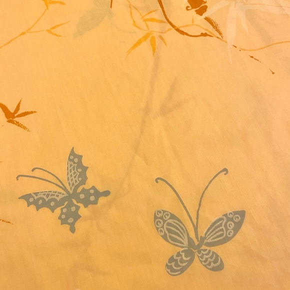 vintage 1976 pair Springmaid Wondercale “Kabuki” twin flat sheets (2) - Picture 4 of 7